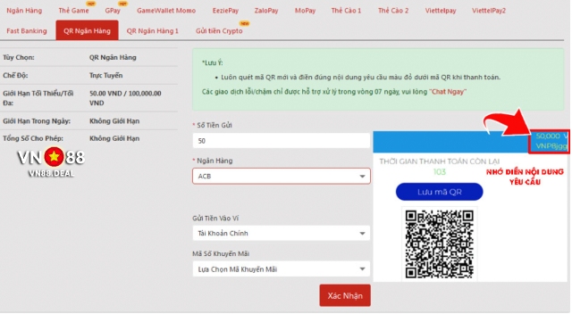 Dùng mã QR để nạp tiền VN88 hiện đại